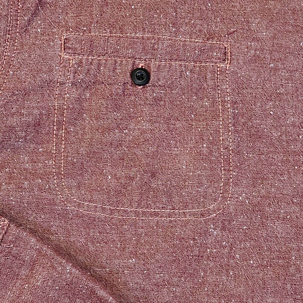 BELLFIELD Shirt British Outerwear Long Sleeve‎ Button Up Cotton Red Mens Large - Picture 5 of 9